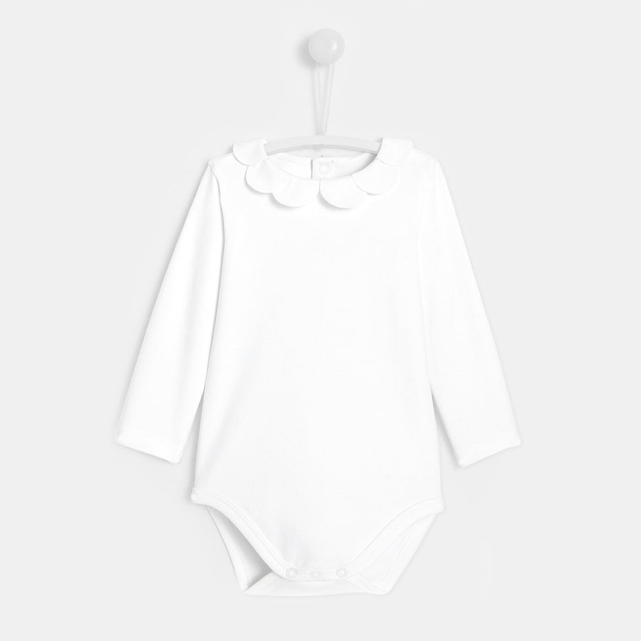 Bodi z laticami na ovratniku za dojenčke deklice