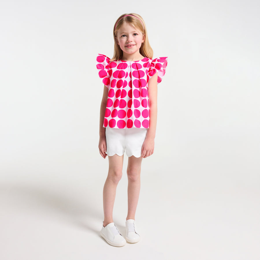 Kratke hlače iz bombažnega piqueja za deklice