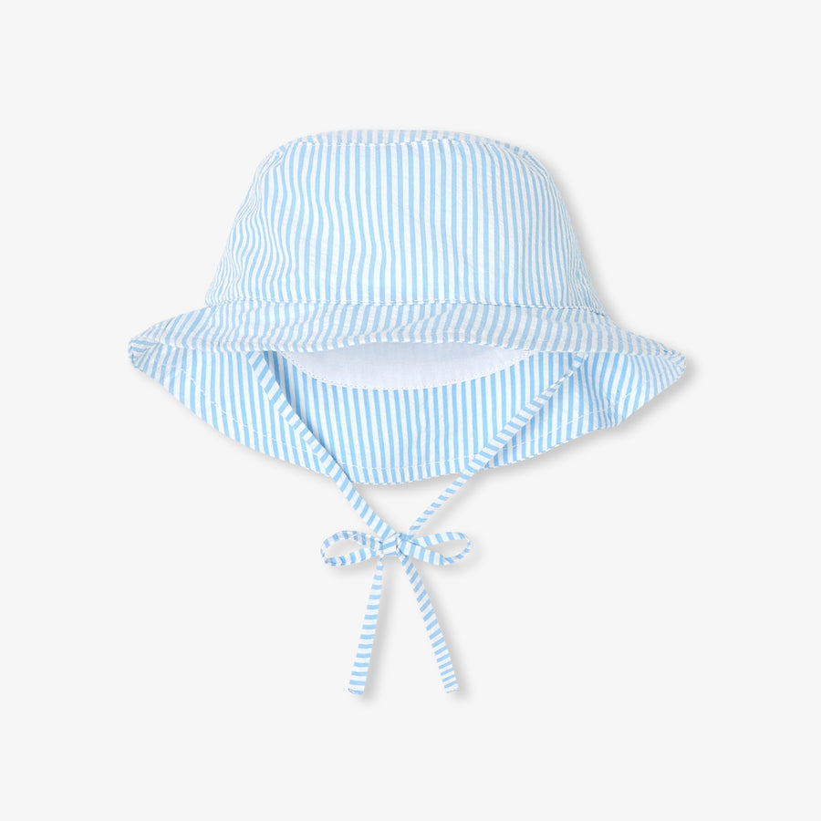Prugasti bombažni klobuček za dojenčke dečke