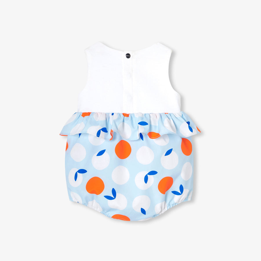 Kombinezon iz 2 materialov za dojenčke deklice