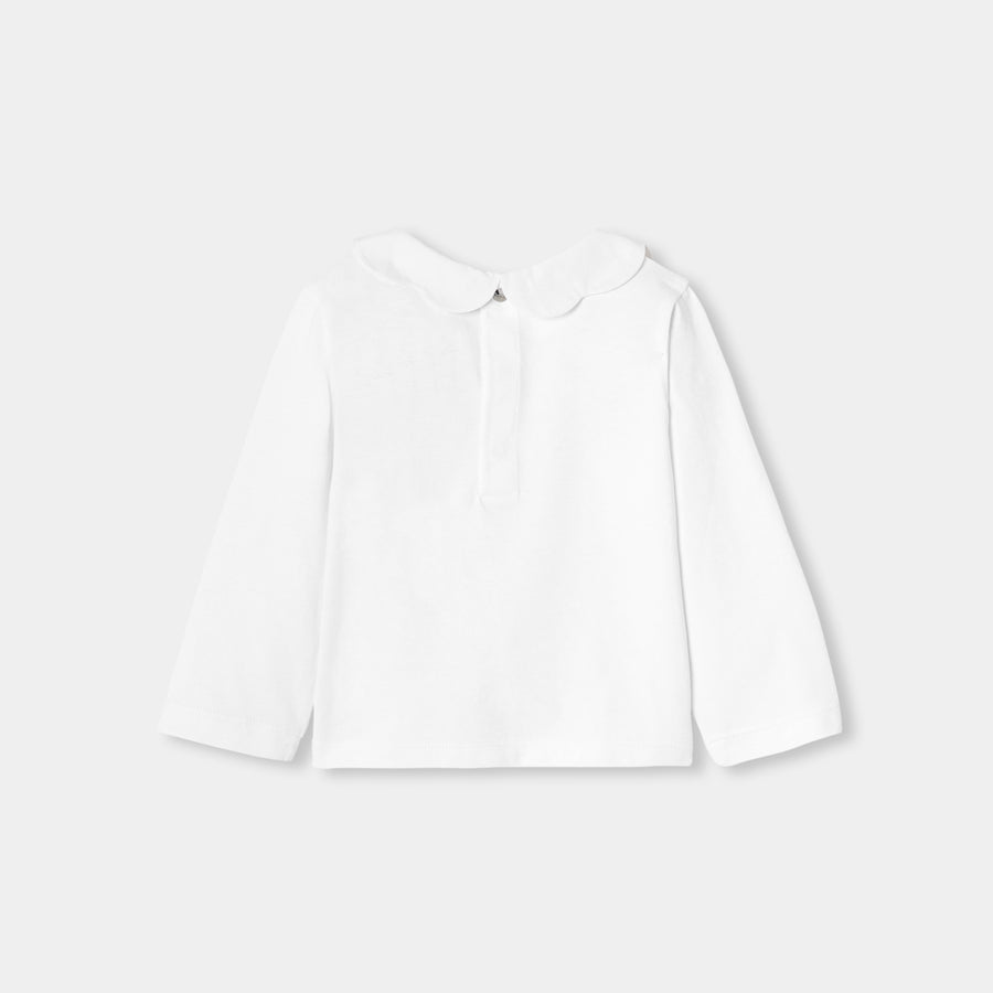 Majica iz bombažnega džerseja za dojenčke deklice