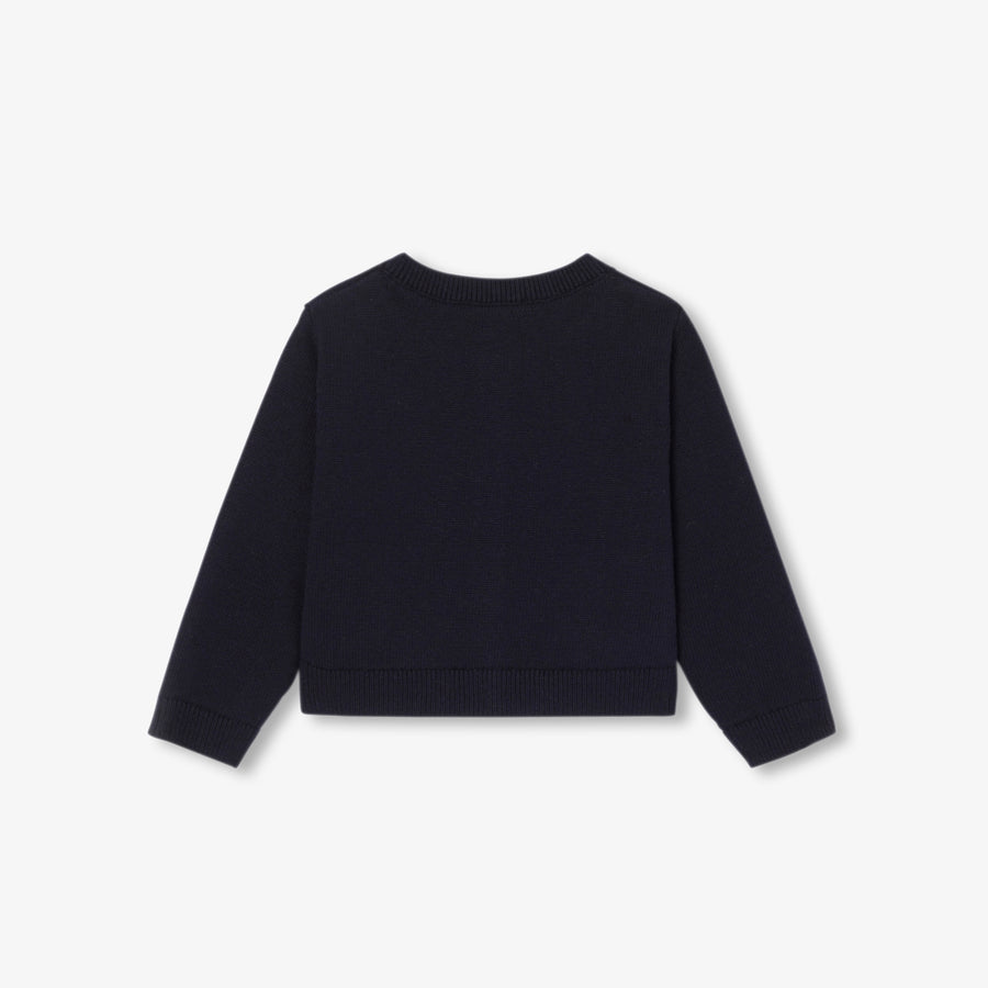 Kardigan iz bombaža in volne za dojenčke deklice