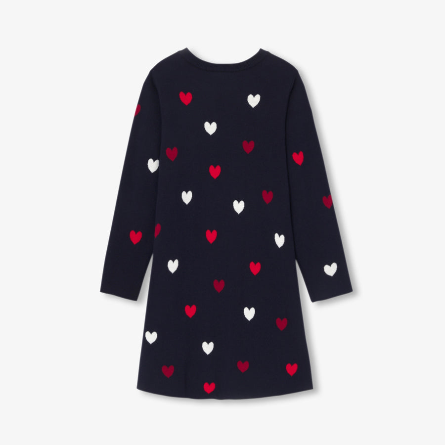 Pletena obleka iz džersija za deklice