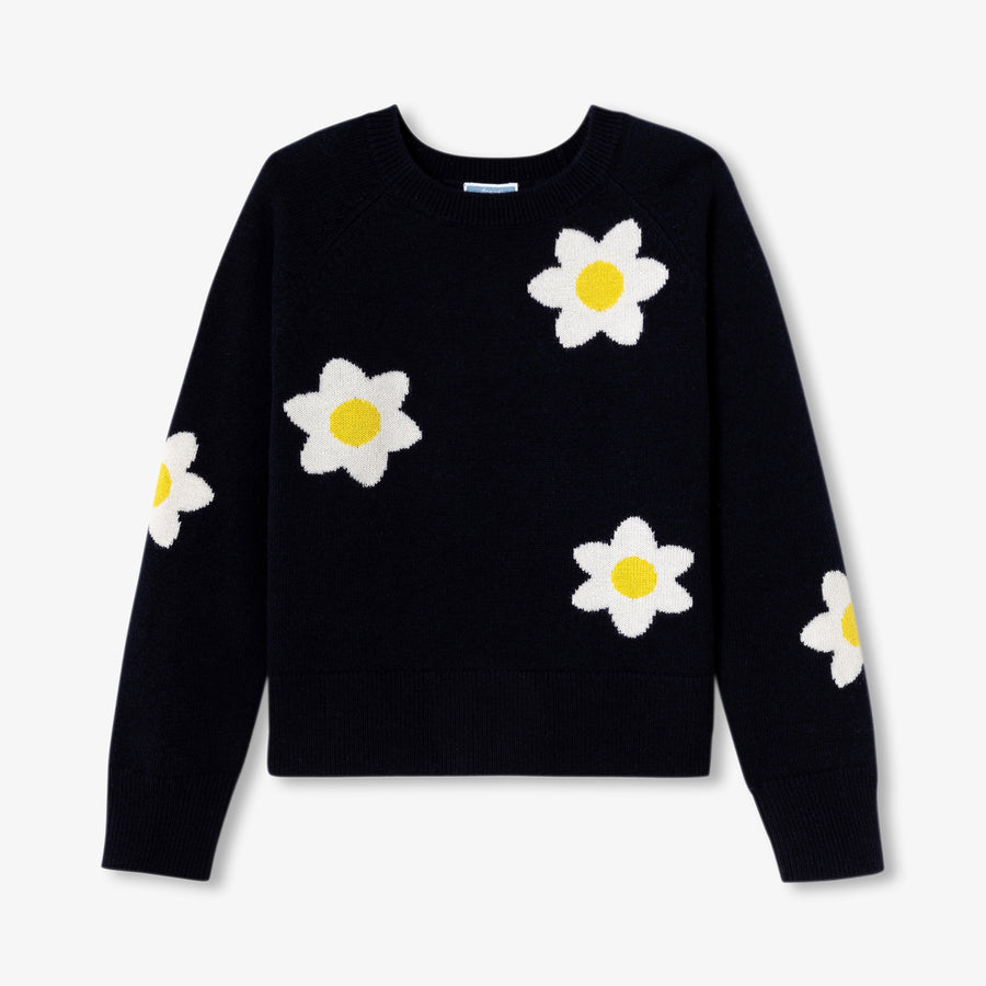 Pulover z večinskim deležem volne za deklice