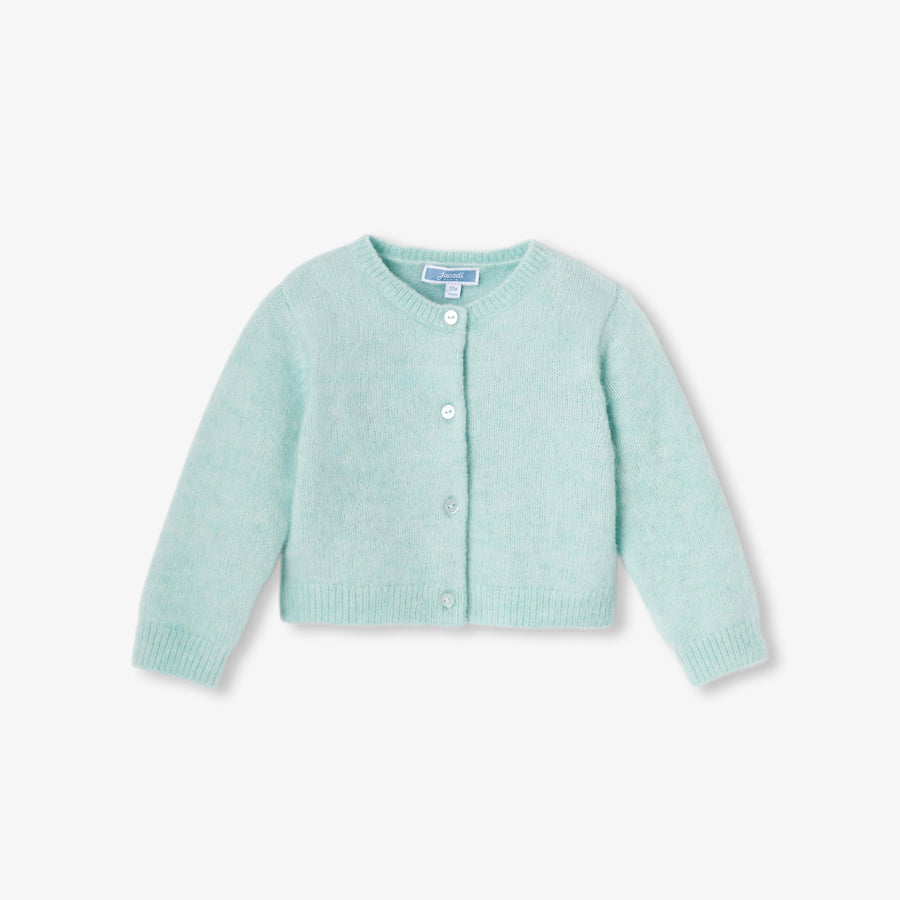 Kardigan iz volne in alpak za dojenčke deklice