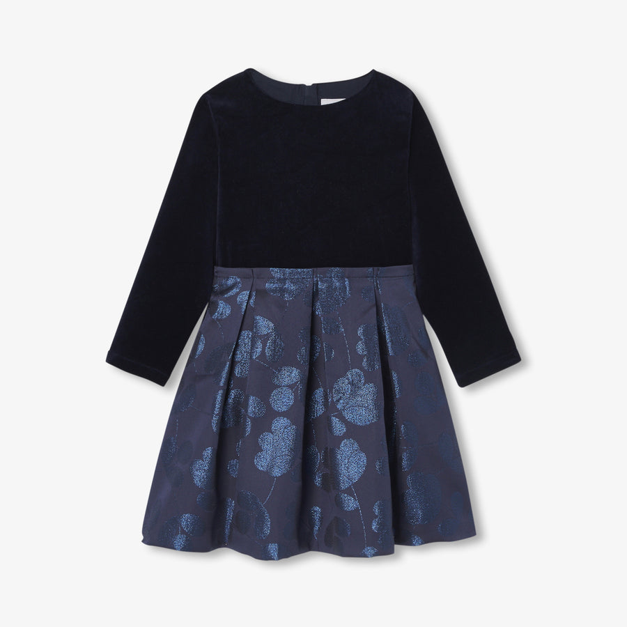 Haljina iz 2 materialov za deklice