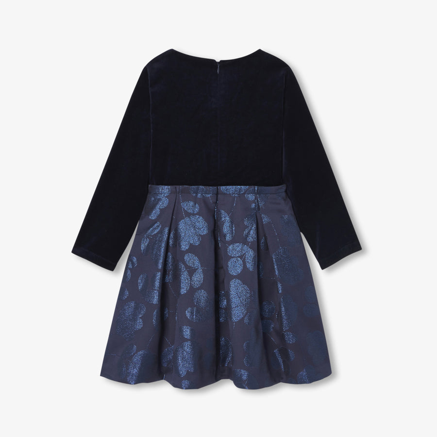 Haljina iz 2 materialov za deklice