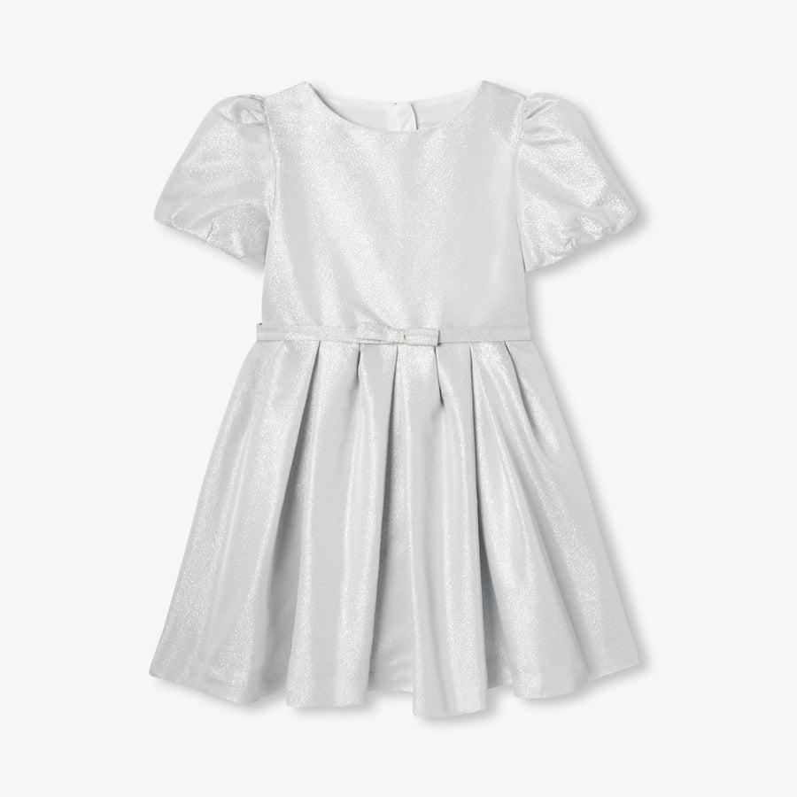 Haljina iz srebrne tkanine za deklice