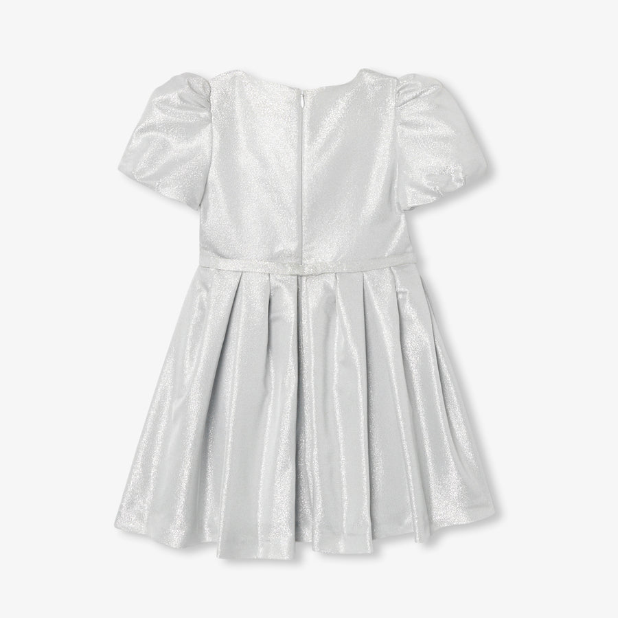 Haljina iz srebrne tkanine za deklice