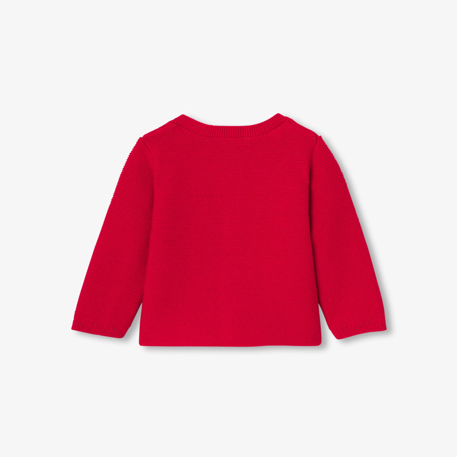 Bebi kardigan iz bombaža v patentnem vezu