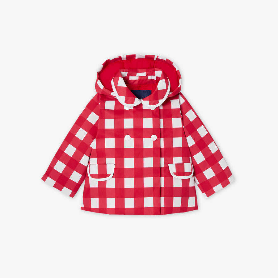 Karirasti plašček za deklice