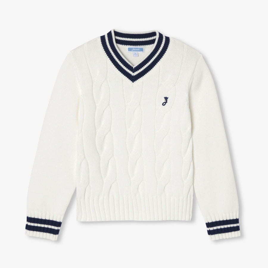 Otroški pulover s pletenim vzorcem