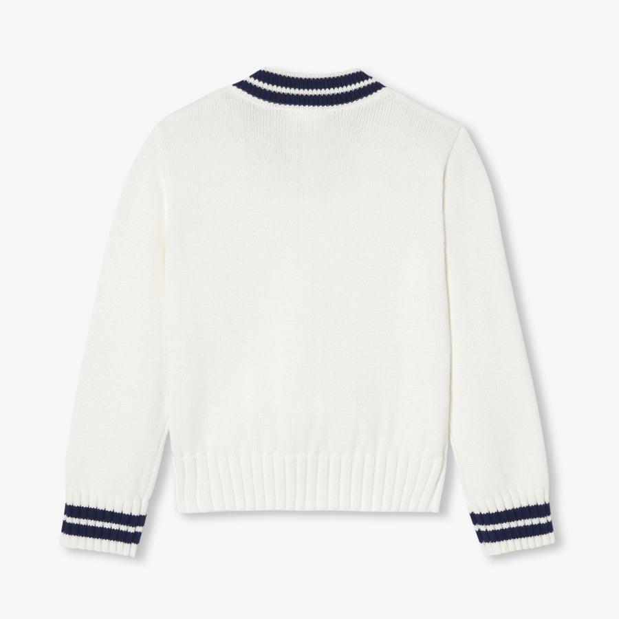 Otroški pulover s pletenim vzorcem