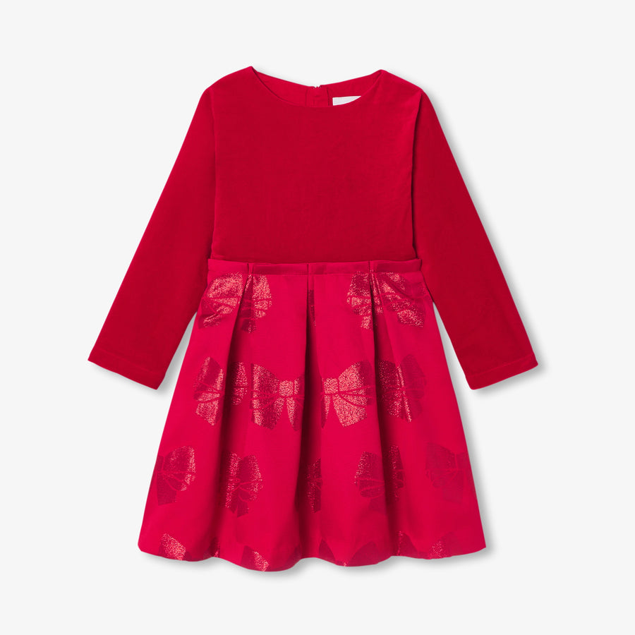 Haljina iz 2 materialov za deklice