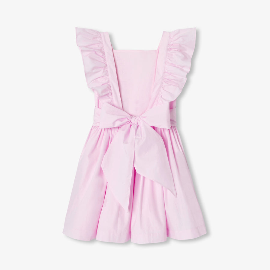 Haljina s vezanjem iz popelina za deklice