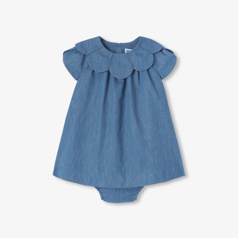 Chambray obleka za deklice
