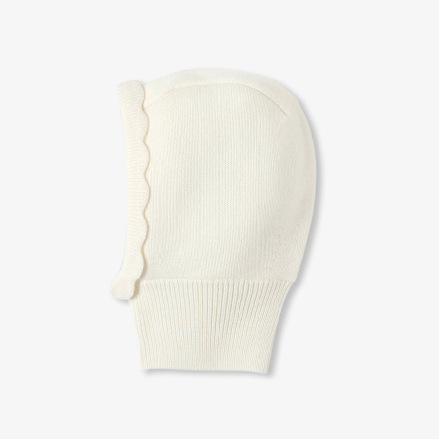 Pletena balaklava s podlogo za deklice